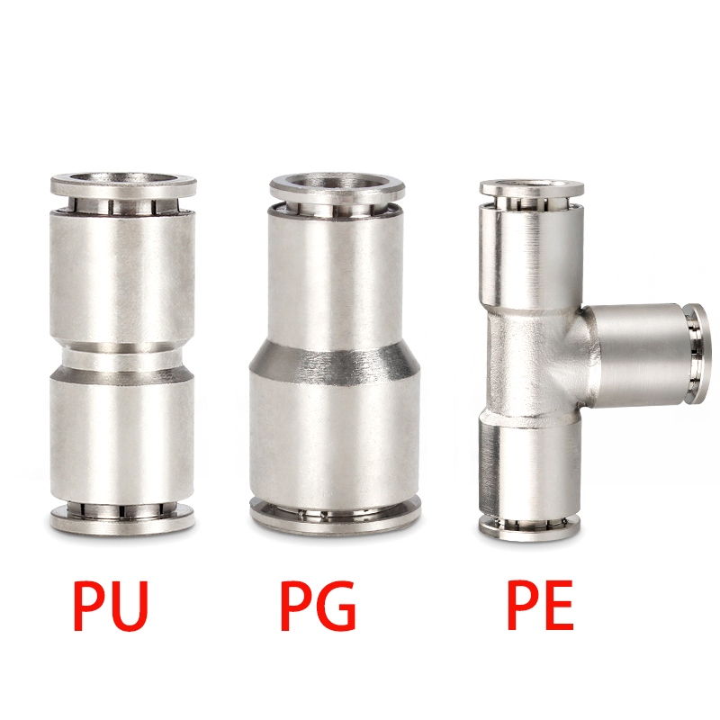 PU PG PE Brass Metal Pneumatic Quick Coupling 4 6 8 10 12mm Apply Air Compressor Hose High Pressure Connector High temperature