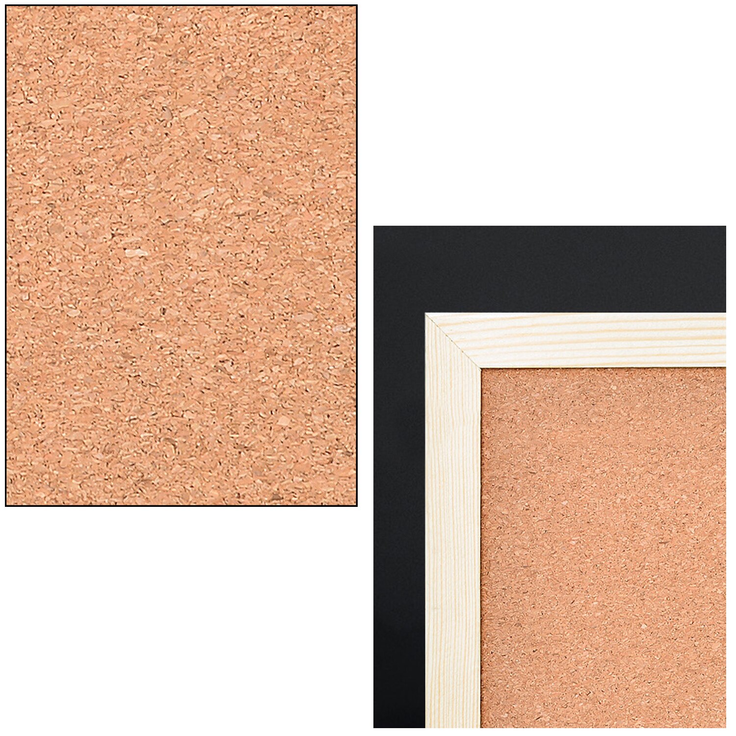 Wooden Bulletin Cork Board Memo Photos Letter Message Display Board Corkboard for Home Office School Restaurants Room Decoration