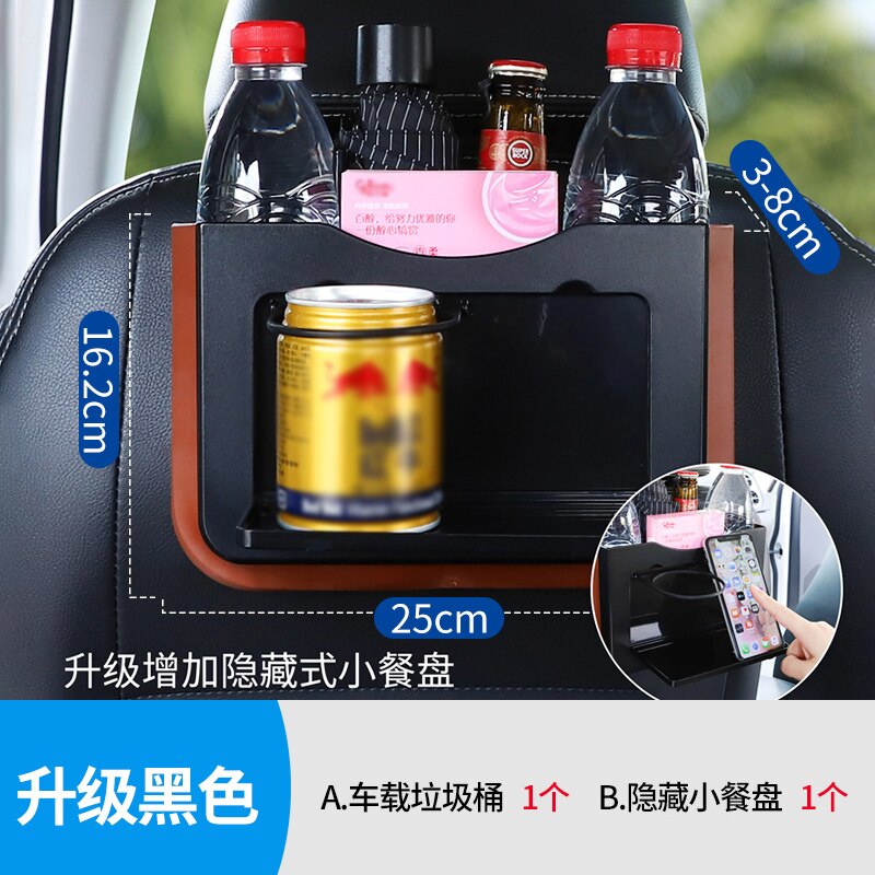 Plastic Mini Trash Bin Car Recycling Bedroom Luxury Bathroom Garbage Bin Hanging Home Lixeira Banheiro Cleaning Accessories: black Dinner plate