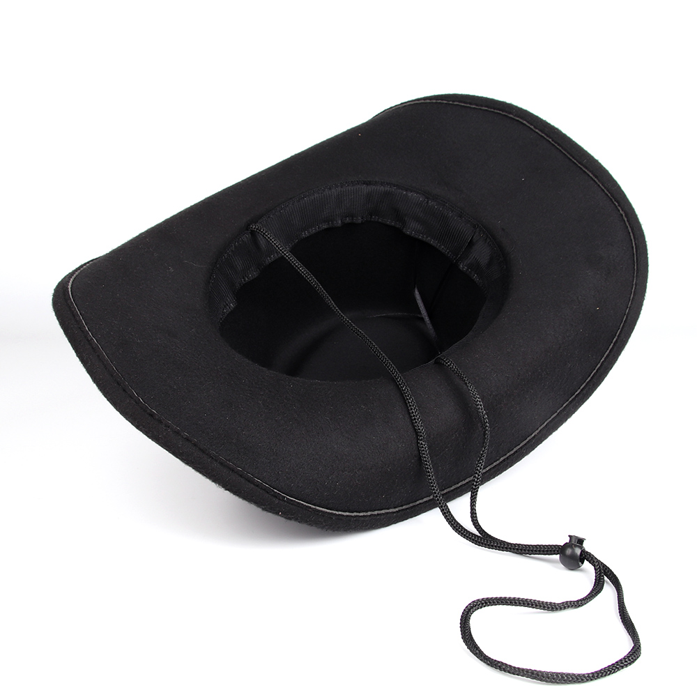 Chapeau Cowboy Western 100% Laine Ajustable S-XL : Multiple Couleurs, Bord Roulé, Homme/femme