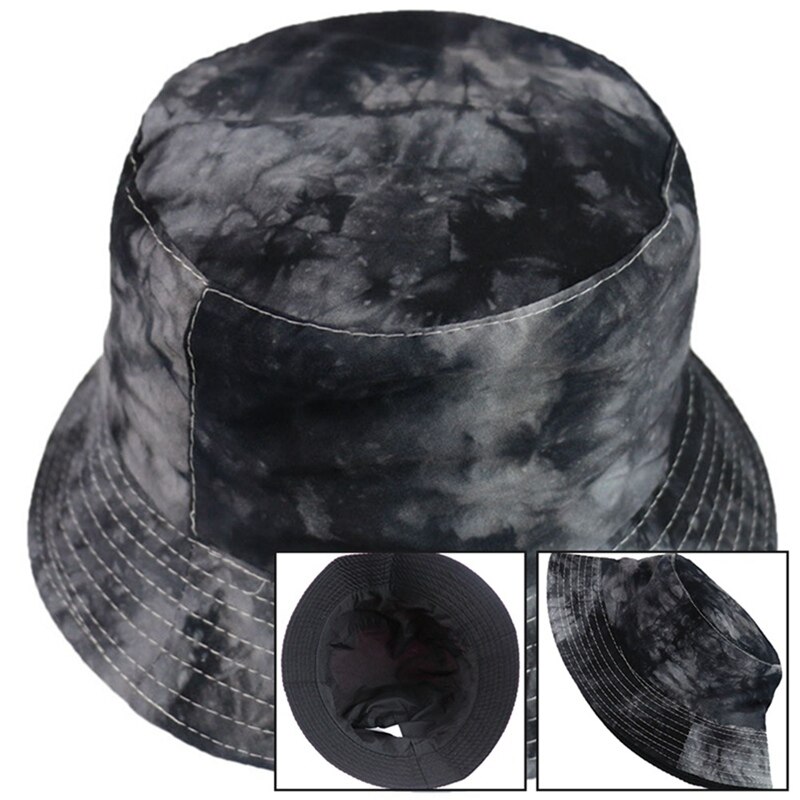 1pcs Autumn Tie Dye Bucket Hat Fishing Caps Mens Womens