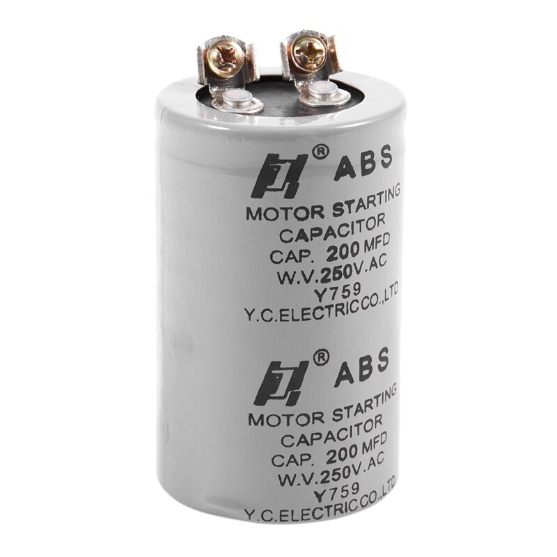 Hfes 200mfd 200uf ac 250v parafuso terminal motor de partida capacitor