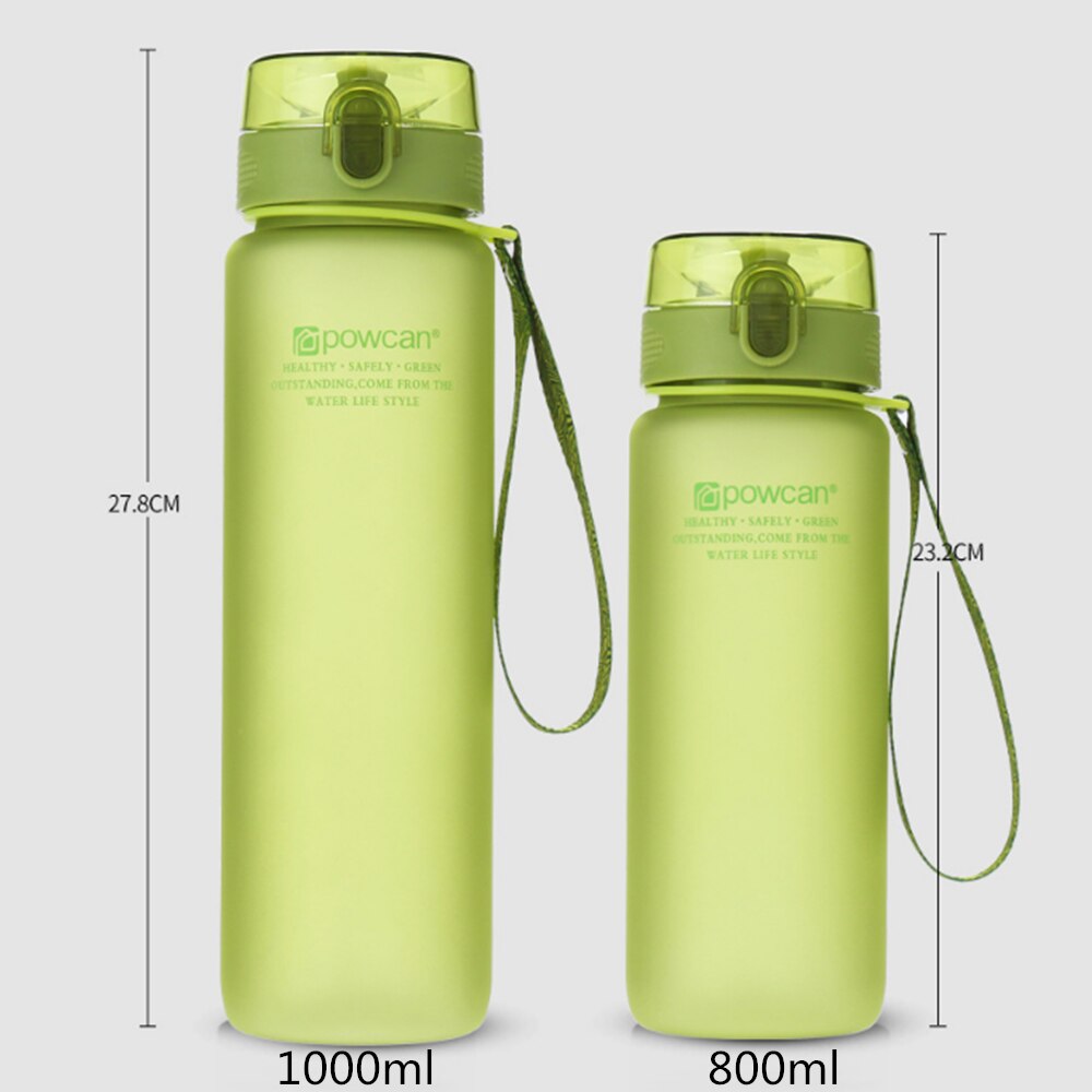 800ml/1000ml Portable Leak-proof Water Bottle Tour Outdoor Bicycle Sports Drinking Plastic Water Bottles for Kids and Audult
