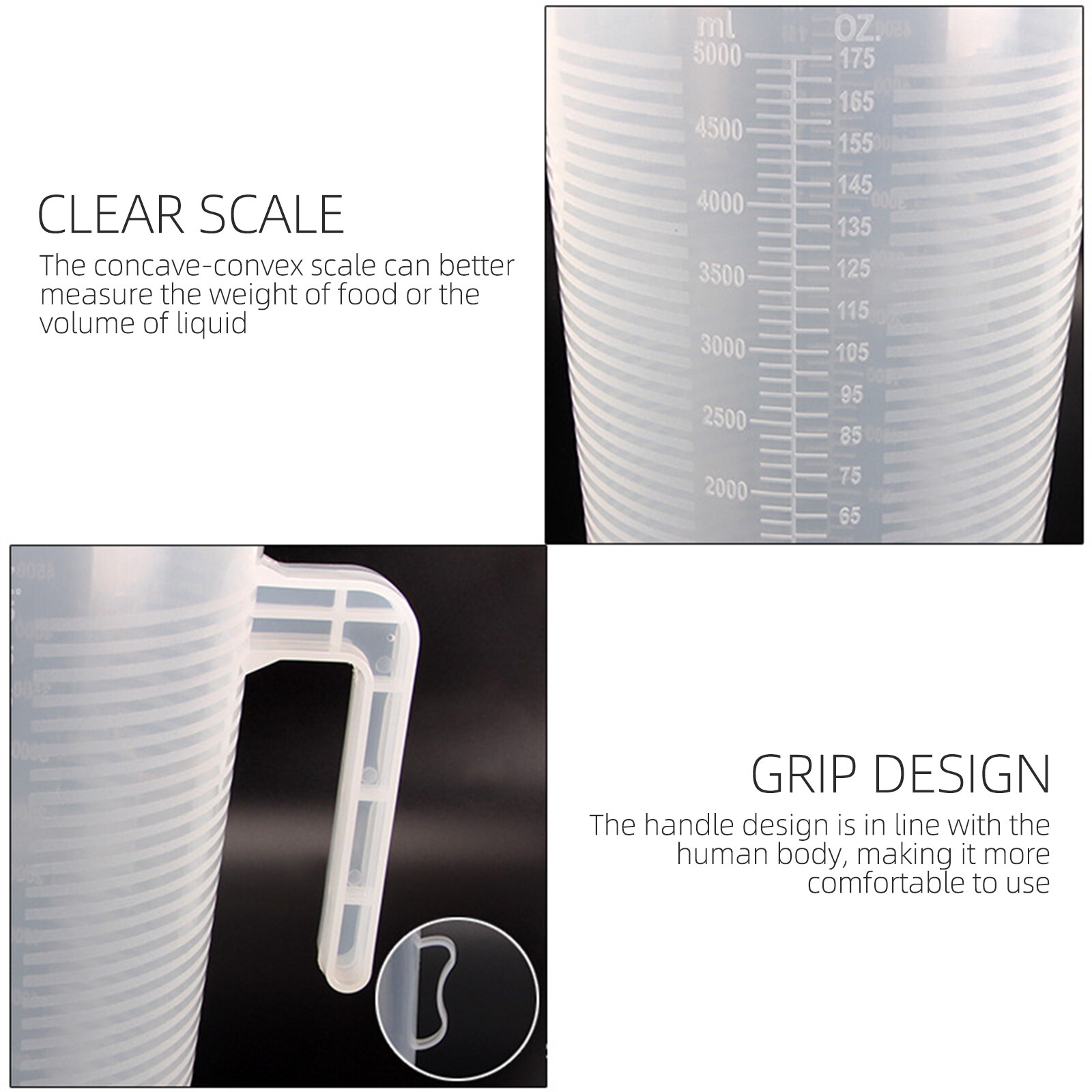 250-5000ml Graduated Measuring Container With Cove... – Grandado