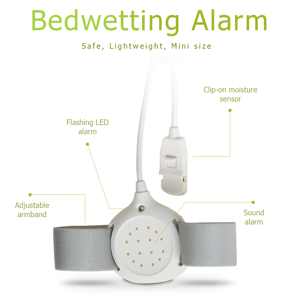 Professionele Arm Slijtage Bedplassen Sensor Alarm Voor Baby Peuter Volwassenen Zindelijkheidstraining Natte Herinnering Slapen Enuresis