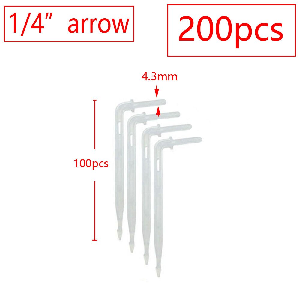 2L 4L 8L Pressure Compensating Dripper 2/4-way Arrow Dropper Connector Cross Water Splitter For Arrow Drip System Emitter: Chocolate