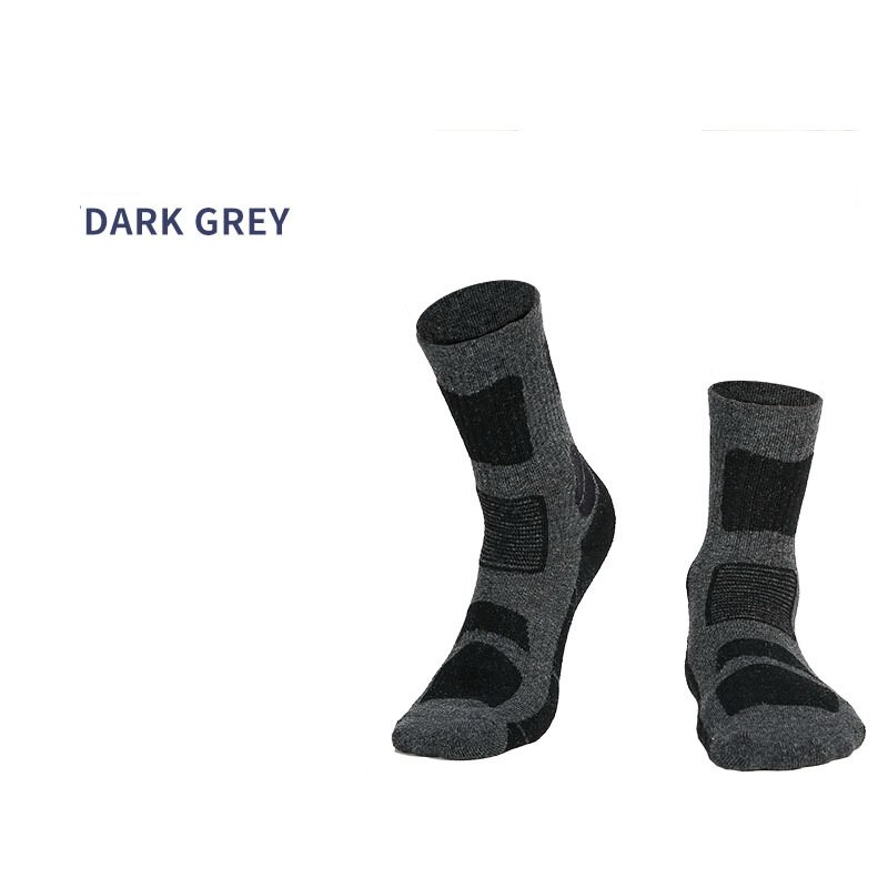 3 Paare/los Winter Verdicken Merino Wolle Socken herren Ski Wandern Thermische Socken Im Freien Warme Sport Socken Männer Thermosocks: dark gray