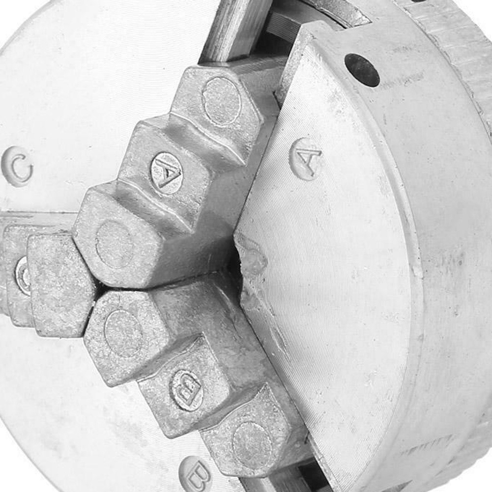 Z011 Metal 3 Jaws Manual Lathe Chuck Clamp HCS Self-Centering Mini Drill Chuck Mini Zinc Alloy Lathe Chuck For Electric Drill