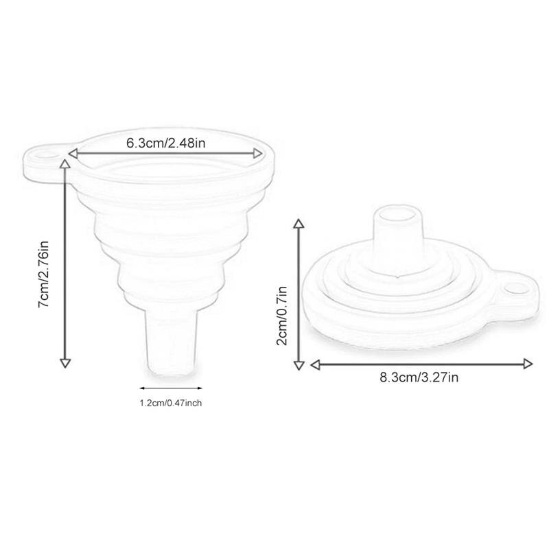 Silicone Foldable Oil Funnel Soft Mini Funnel Scalable Kitchen Funnel Liquid Funnel for Bottle Collapsible Funnel Kitchen Tools