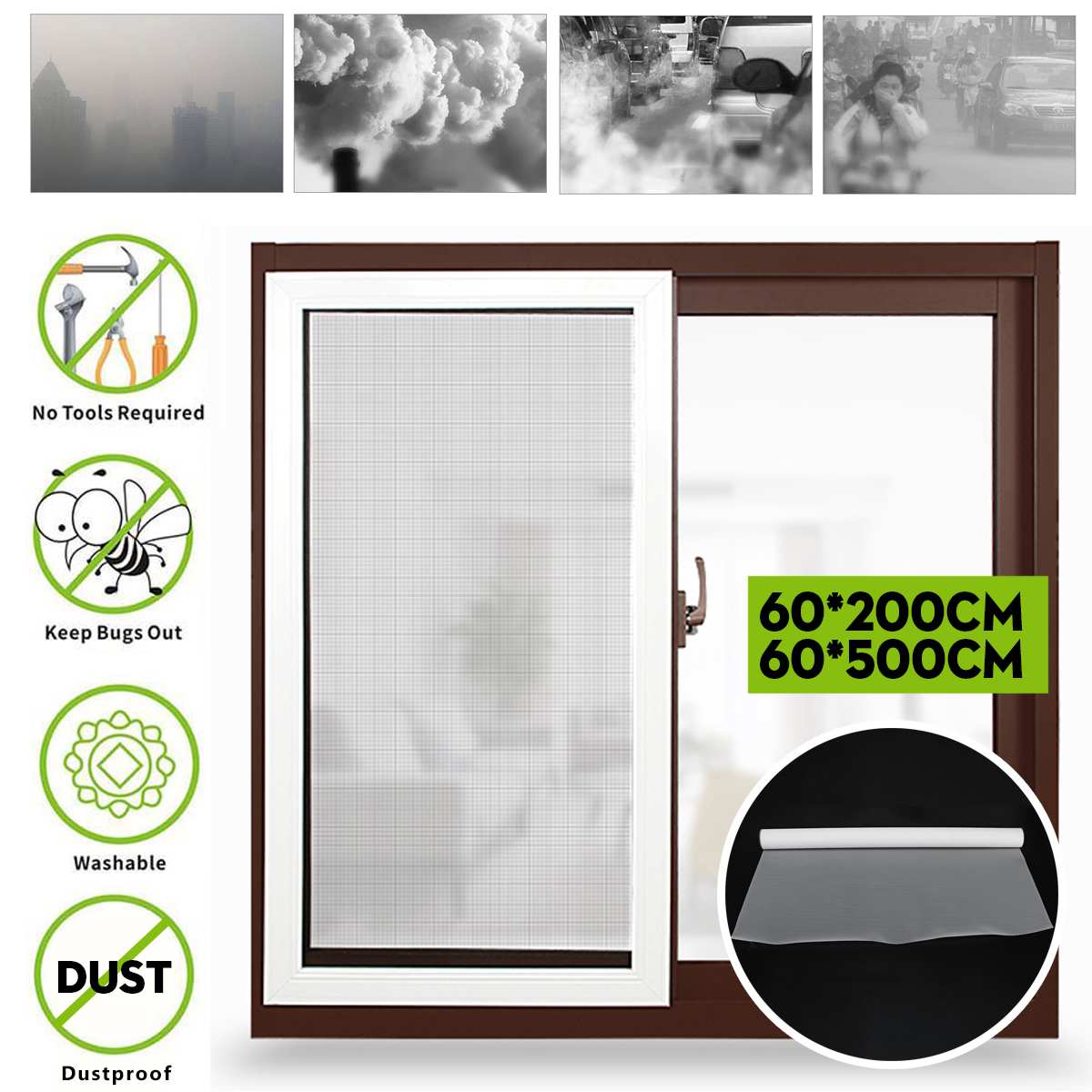 2/5m Super Dichte Home Window Screen Mesh PM2.5 Stofdicht Insect Fly Gordijn Anti Mosquito Deur Schermen Netto gordijn voor Kinderkamer