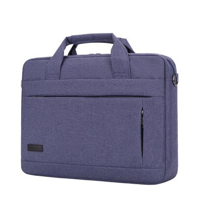 SHUJIN Grote Capaciteit Laptop Handtas Voor Mannen Vrouwen Reizen Aktetas Bussiness Notebook Tassen 14 15 Inch Macbook Pro PC: blue 14inch