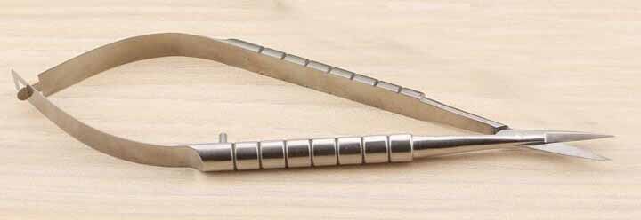 Hornhinde saks titanium legering oftalmisk instrument værktøj lige spids buet spids rustfrit stål mikrokirurgi saks: 1 pc lige