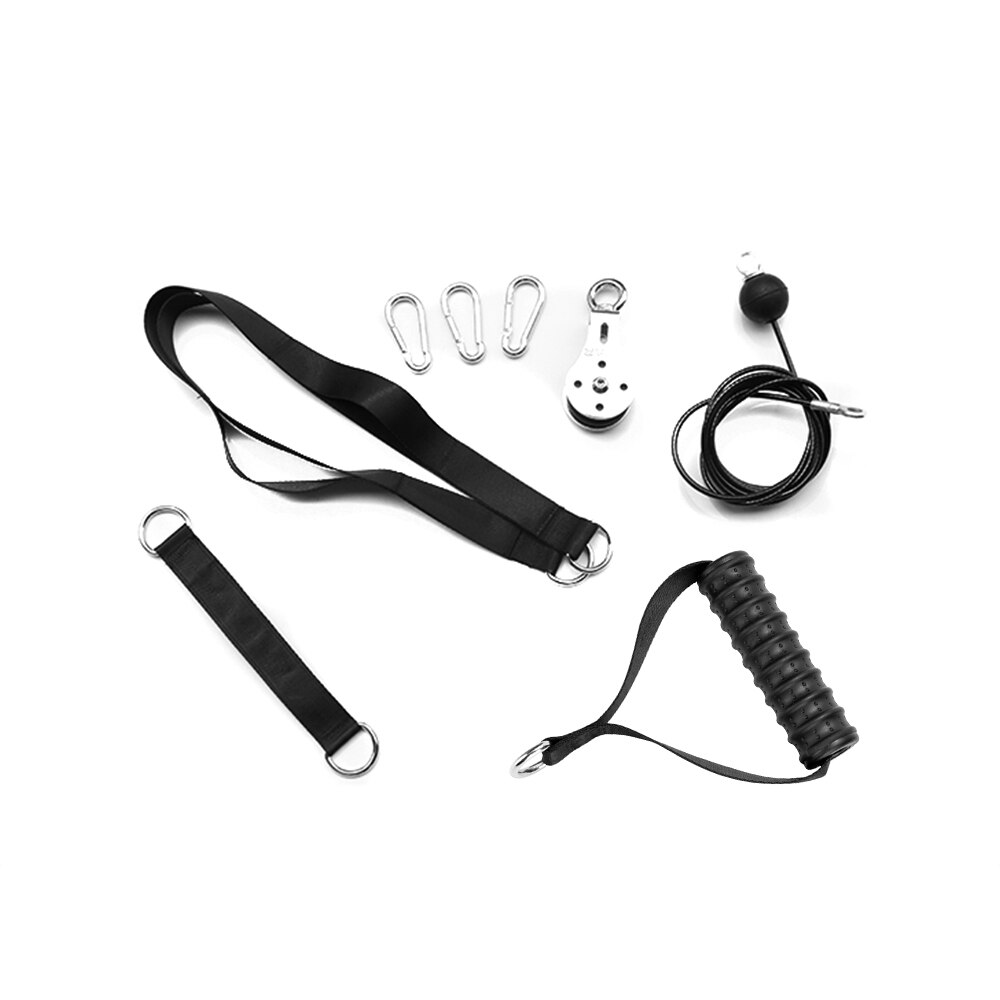 Fitness DIY Pulley Cable Machine Arm Biceps Triceps Blaster Hand Strength training Gym Workout Equipment Carabiner Steel Pulley