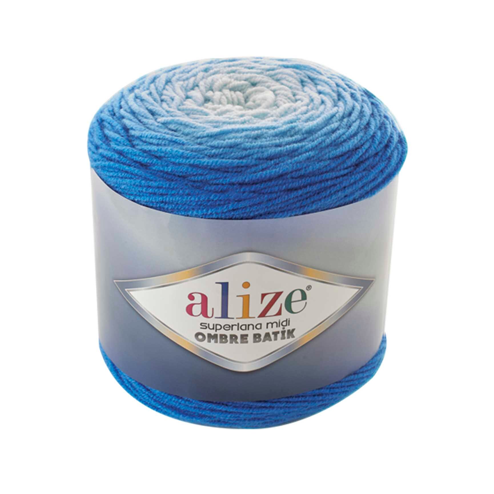 Alize Superlana Mıdı Ombre Batik Hilo para tejer a mano 300 gramos 510 metros, Hilo, Lana, Acrílico, Temporada otoño / invierno, ganchillo, ropa, cárdigan, blusa, , hobby, tejido, tienda de, Palmie, Turquía,: 7271