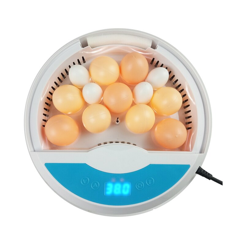 Fuldautomatisk inkubator gård brooder klækkemaskine barn 9 æg førte temperatur fugtighedsregulator kylling fugl vagtler