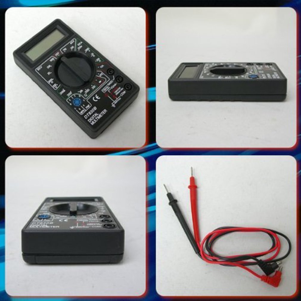 DT830B Multifunctional LCD Display Compact Digital Multimeter Electric Ammeter Voltmeter Resistance Capacitance Tester Tool