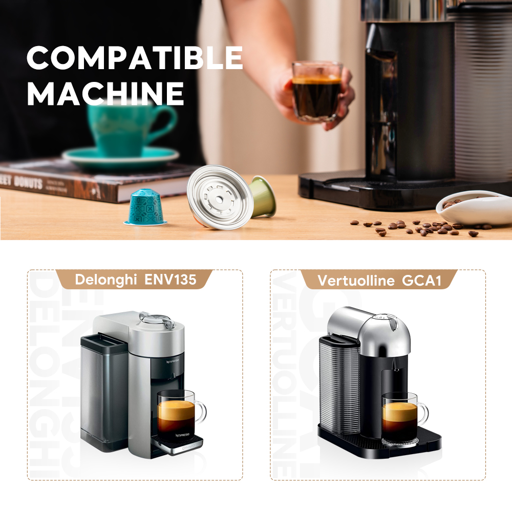 Original Capsules Converts to Vertuoline Vertuo Machine Coffee Capsule Adapter For Vertuo Next & Pop DeLonghi Espresso Maker