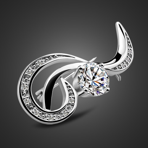 Mode Vrouwen Modellen 925 Sterling Zilveren Broche Noble Zirkoon Ingelegd Dames Populaire Broche Sieraden