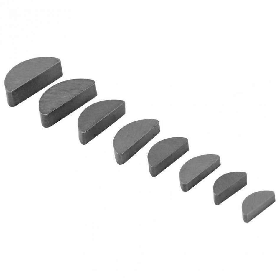 80Pcs/set Woodruff Keys stainless steel Semicircle Bond Key Flywheel Pulley Crank Way Key Assortment Kit Fasteners Mechanical