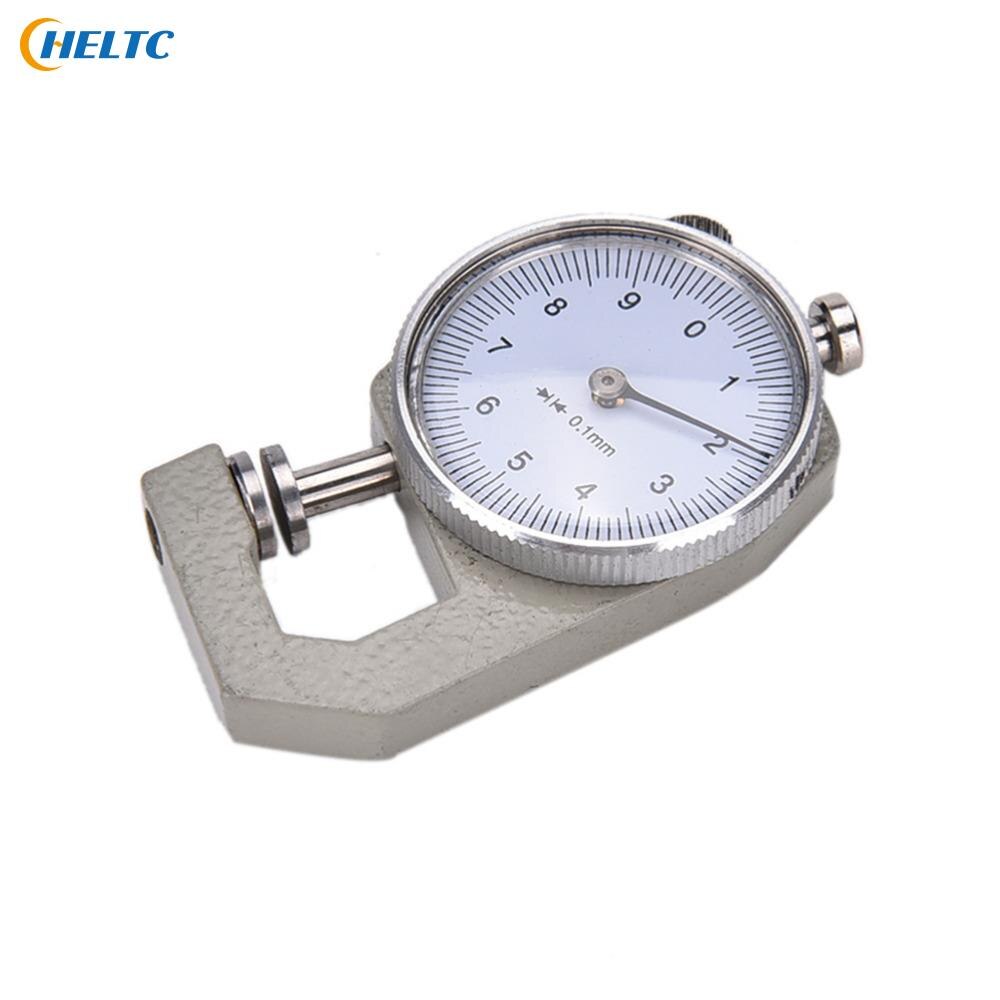 1Pcs Metal Diktemeter 0-10Mm Dial Diktemeter Leer Papier Dikte Meter Tester Voor Lederen Flim papier