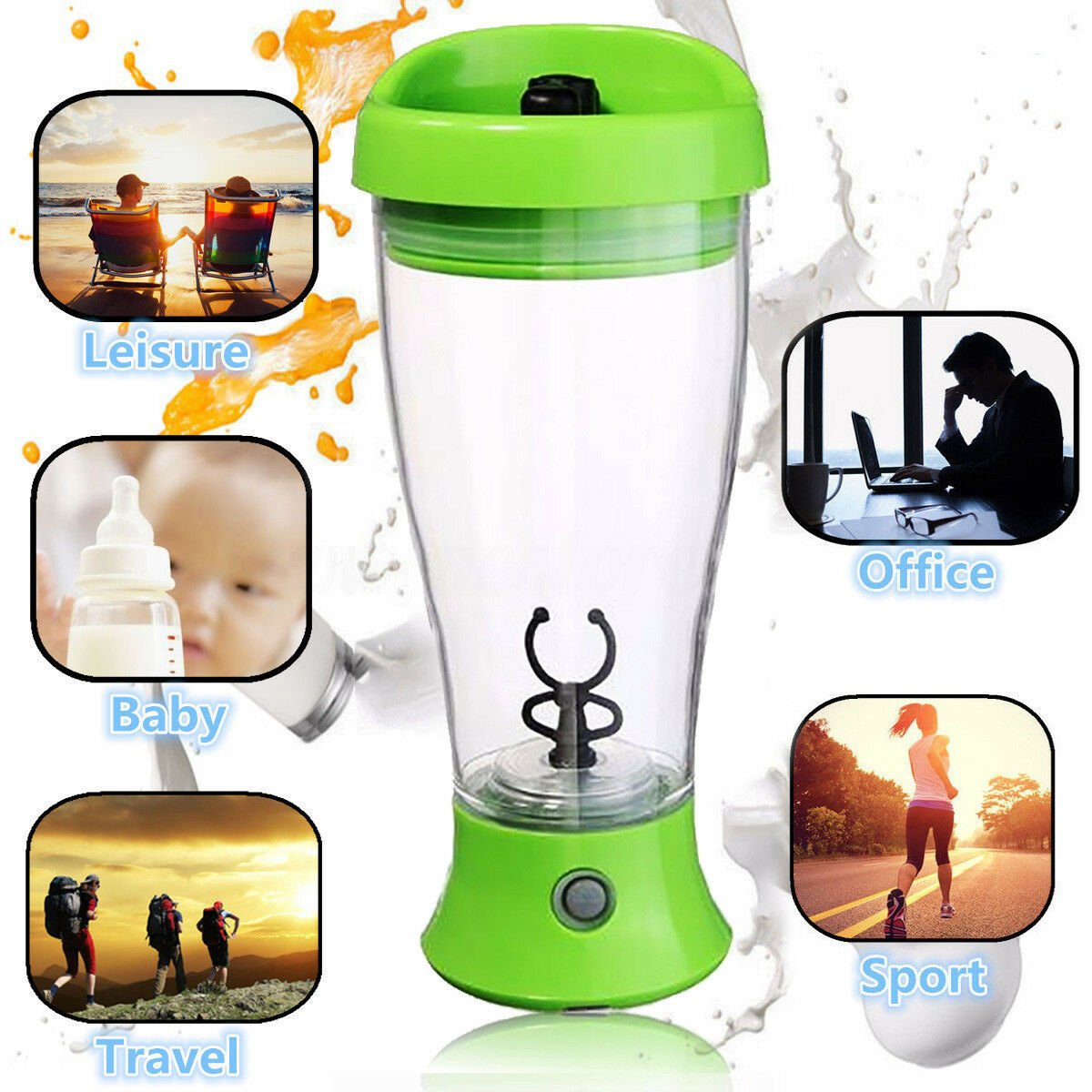 Protéine électrique Shaker mélangeur tasse lait boisson eau Vortex mélangeur presse-agrumes bouteille tasse Portable étanche ménage