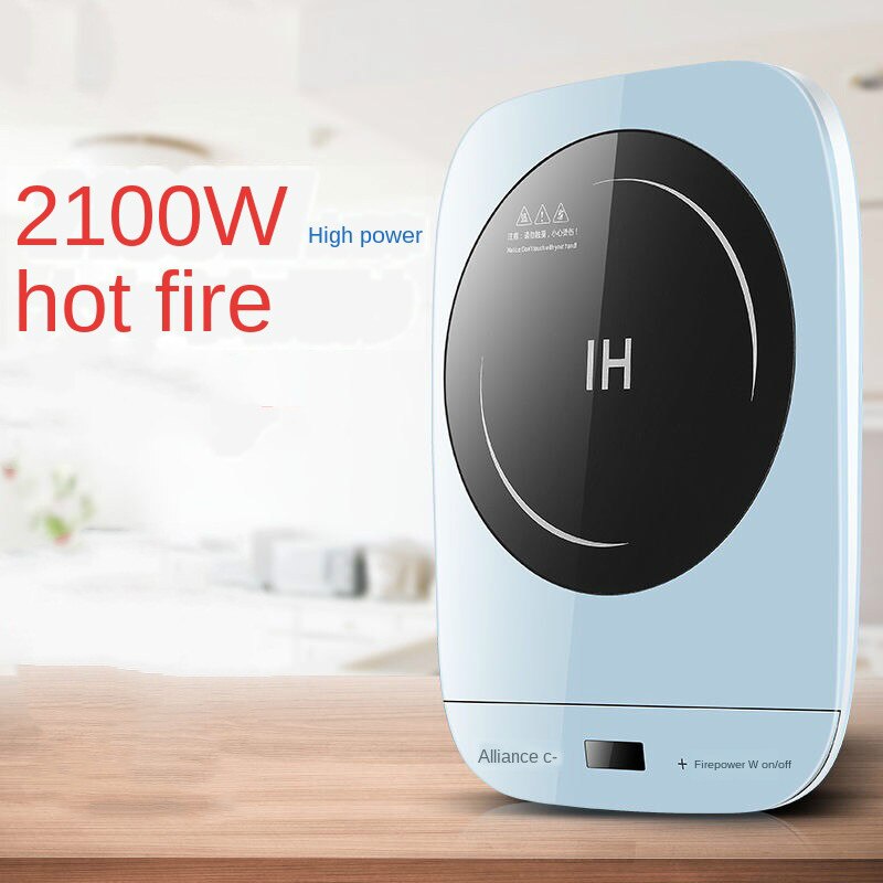 Induction Cooker Smart electric oven Plate Precise Control cookers hob Kitchen cooktop Pot 2100W: Blue