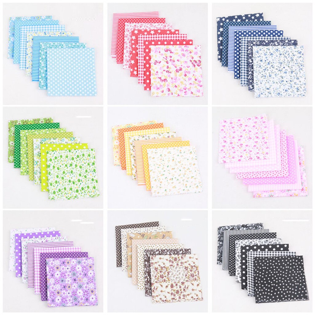 7 Pcs Katoen Craft Stof Bundel Patchwork Squares Quilten Naaien Patchwork Diy Katoen Thuis Naaien Diy Stof