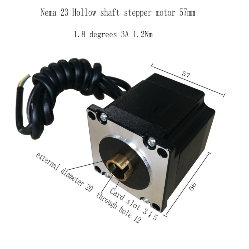 NEMA 23 hollow shaft stepper motor for circle slicer machine