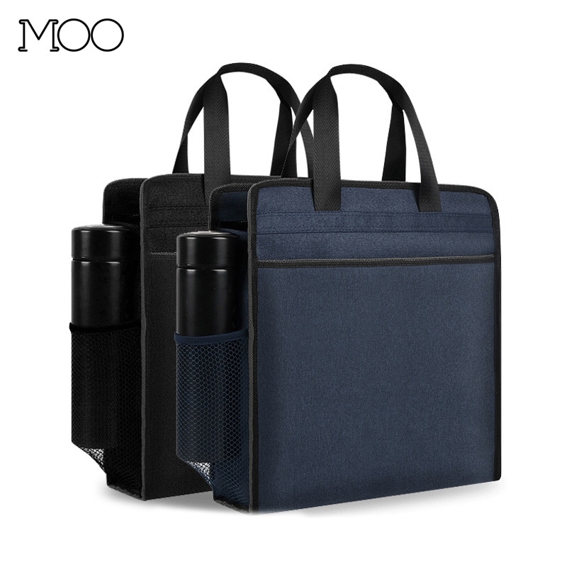 Bolsa acolchada impermeable para hombre, bolso de documentos para ordenador portátil y oficina, maletín doble, organizador masculino para documentos