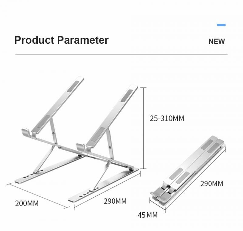 Lightweight Laptop Cooling Stand Aluminum Alloy Vertical Laptop Stand Foldable Tablet Stand Bracket Laptop Holder For MacBook