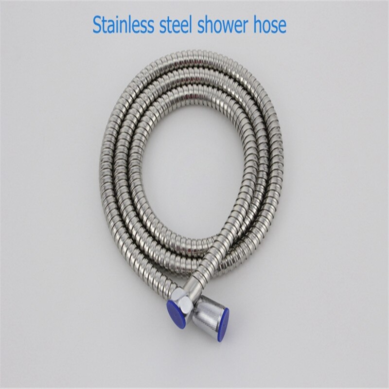 Flexibele slang 1.5 M rvs Dubbele Interlocked Badkamer 2 m flexibele chrome draagbare douche