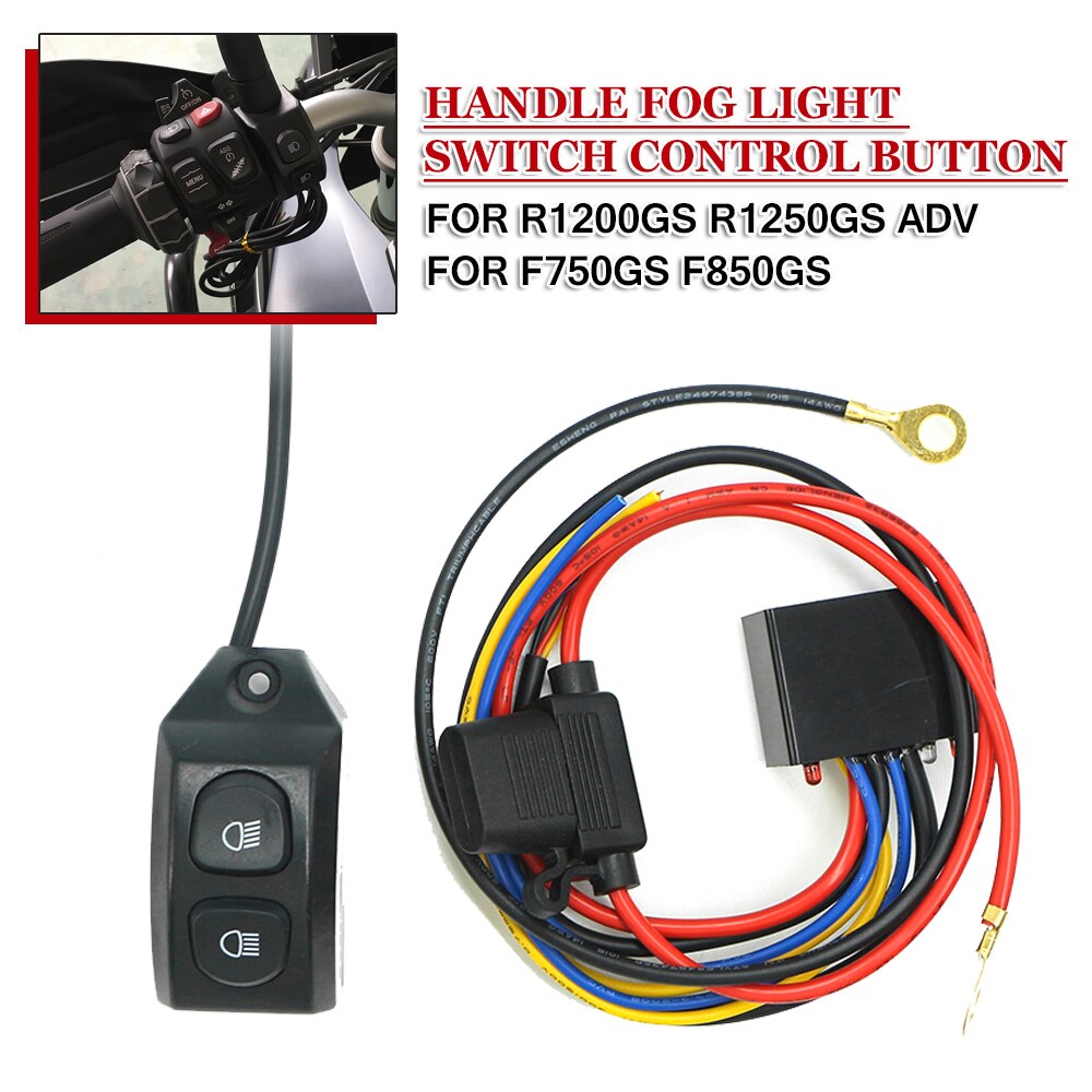 For BMW R1250GS Adventure R1200GS R 1250 GS LC ADV F850 F750GS Handle Fog Light Switch Control Button Smart Relay Wiring Harness