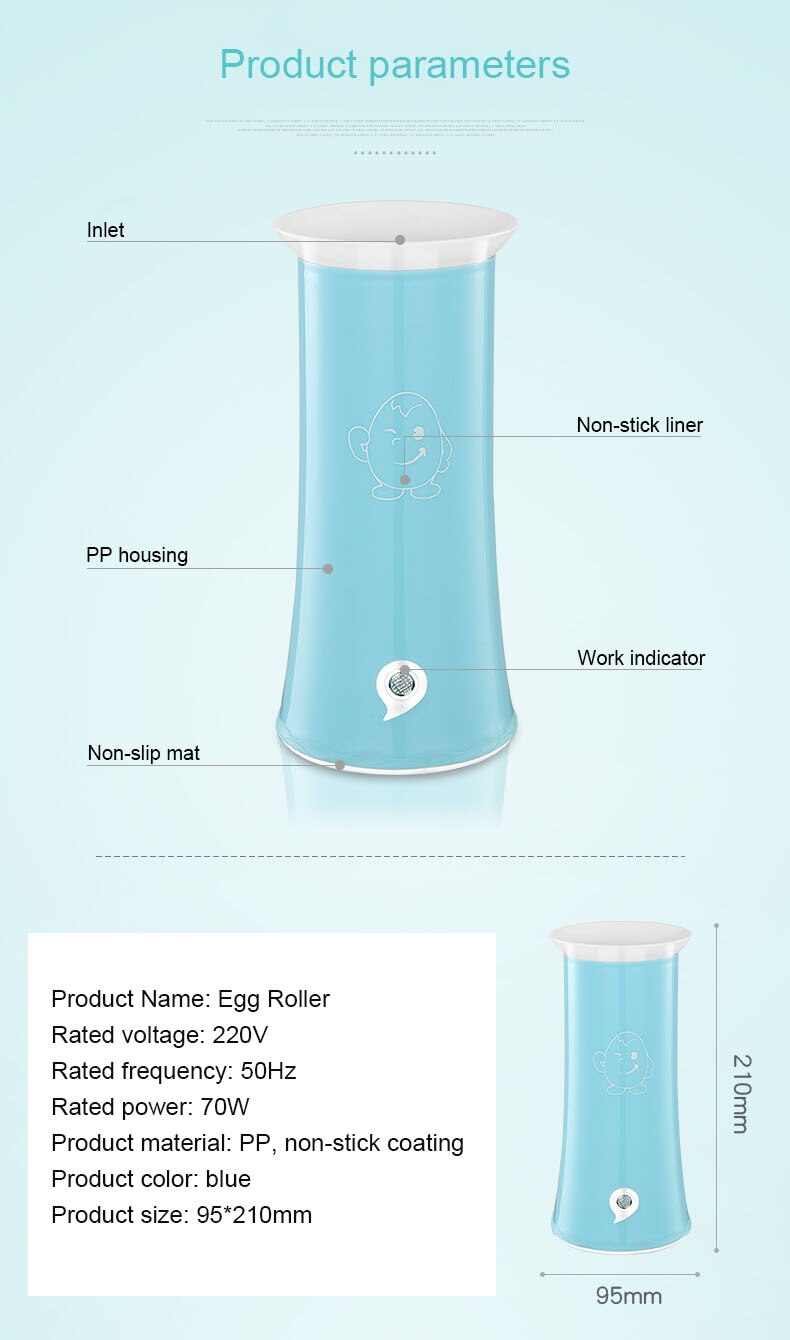 DMWD 220V Electric Egg Roll Maker Household DIY Automatic Rising Sausage Rolling Cooking Machine Breakfast Omelette Maker