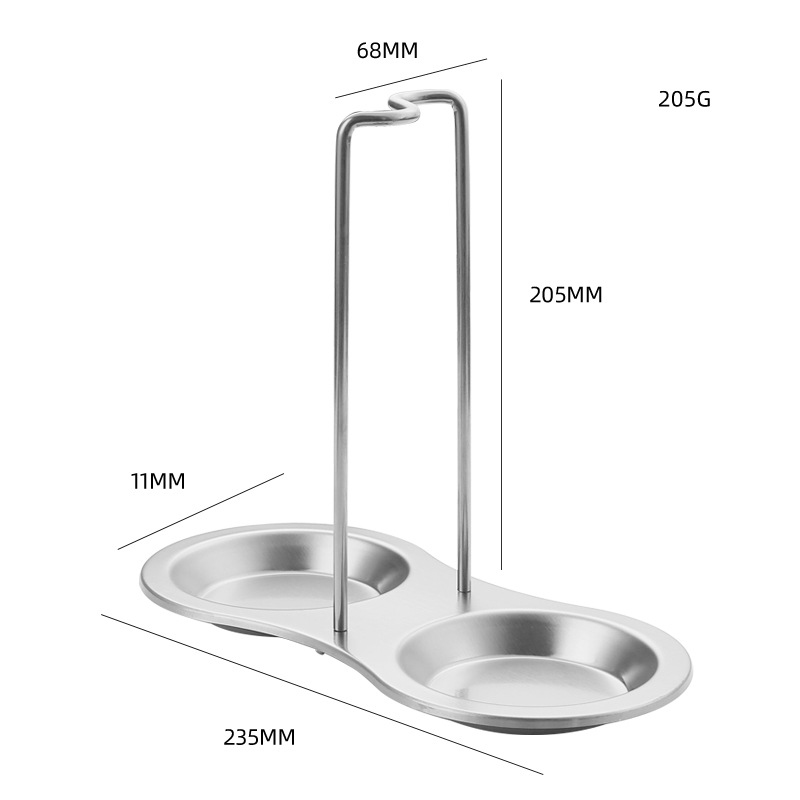 Uchwyt na łyżkę robić zupy Półka na sztućce ze stali nierdzewnej Taca na łyżkę Restauracja Chochla Półki Gadżet kuchenny Taca robić przechowywania narzędzi kuchennych: Żółty