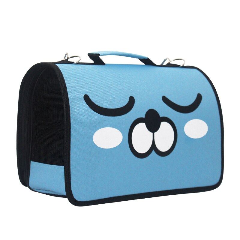 Shuangmao Huisdier Katten Draagtassen Kat Hond Schouder Rugzak Tas Outdoor Reizen Honden Opvouwbare Ademend Kleine Huisdieren Handtas S/M/L: Blauw / L50xW23xH30cm