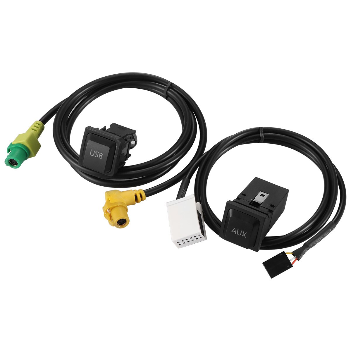 Zwarte usb-schakelkabel, aux-kabel, premium verbindingskabel, kabelboom, schakelkabel voor vw rns 315 rcd 510 magotan l polo touran: Aux usb