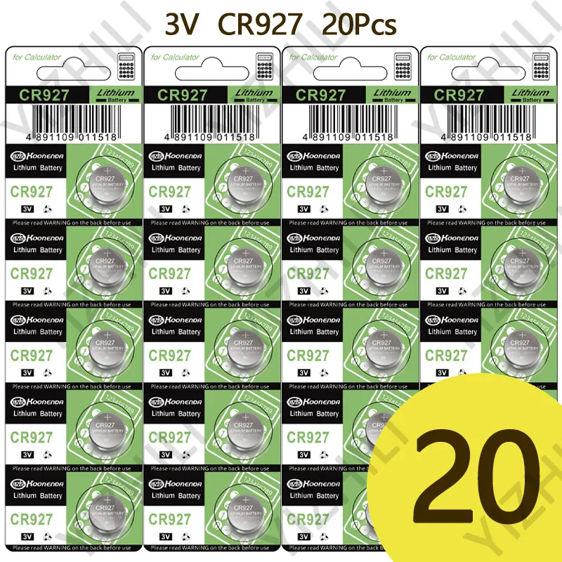CR927 3V Electron 3V baterías de litio batería de botón para relojes juguetes Control calculadora juguete: Oro