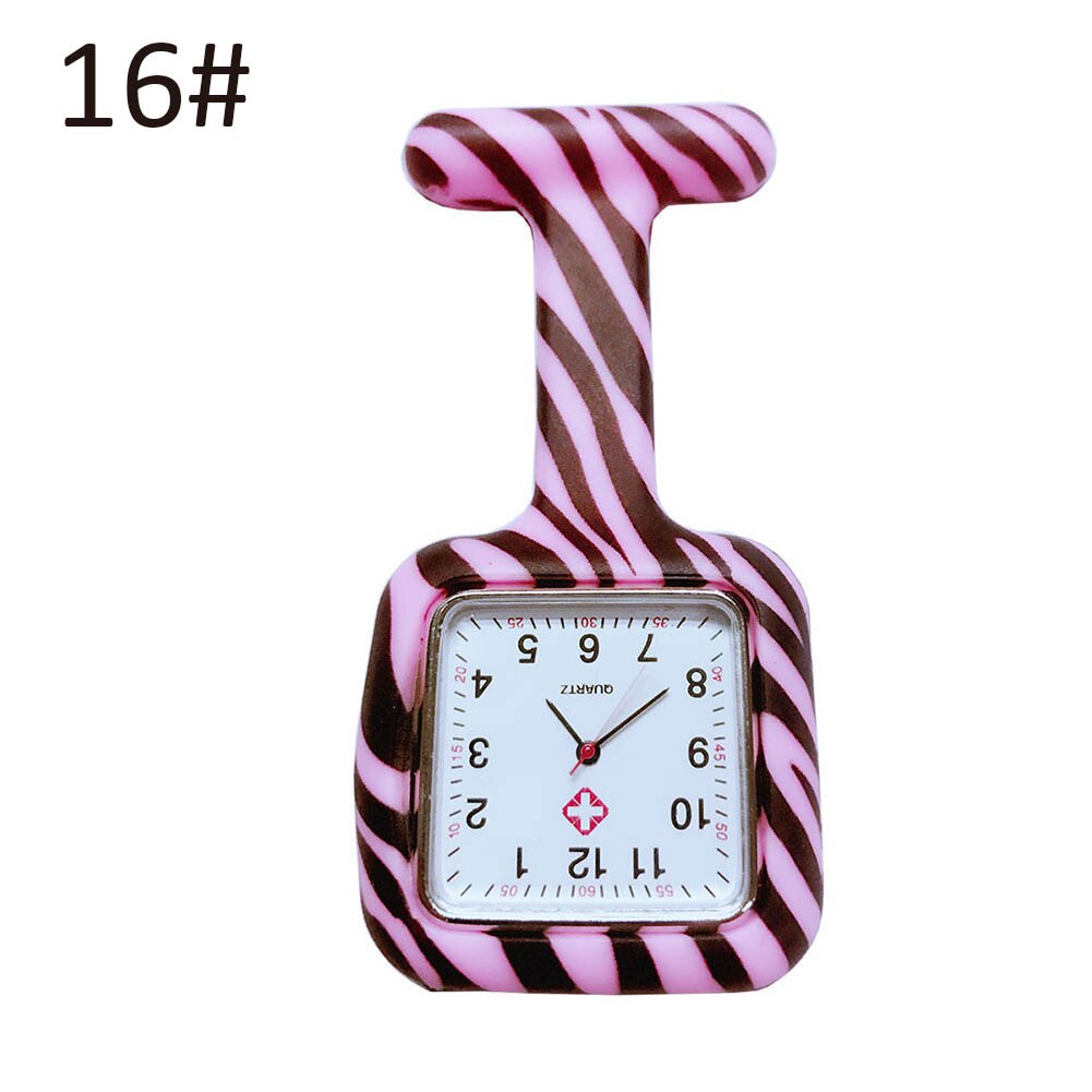 Relojes esfera cuadrada de silicona para enfermera, reloj de enfermera, broche para Doctor, relojes colgantes TT @ 88