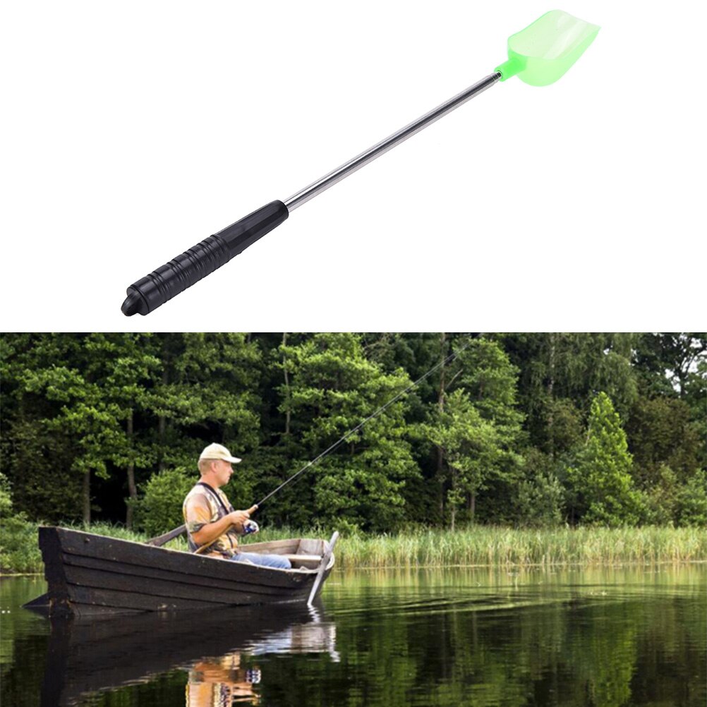 Adjustable 100x12cm Baiting Throwing Spoon With Handle Metal Throw Stick Carp Fishing Fish Bait Tackle Tool