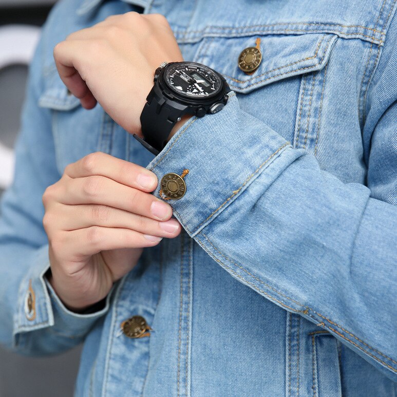 Forår efterår herre denim jakke herre trendy bomber ripped denim jakke mandlige cowboy jeans jakker 4xl