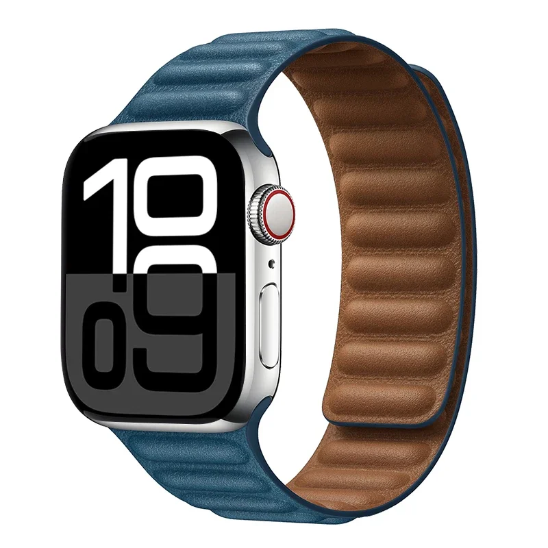 officiële website lederen band voor Apple Watch Band 45 mm 46 mm 42 mm 44 mm 40 mm magnetische lus link armband iWatch 49 mm 10 9 8 7 6