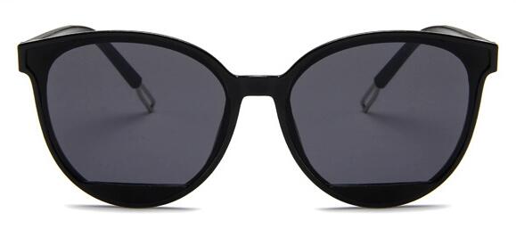 Korean cat eye spegel solglasögon kvinnor kändis glamour nyanser snygg  uv400 skydd solglasögon för kvinnor kvinnlig unika: C1 svartgrå