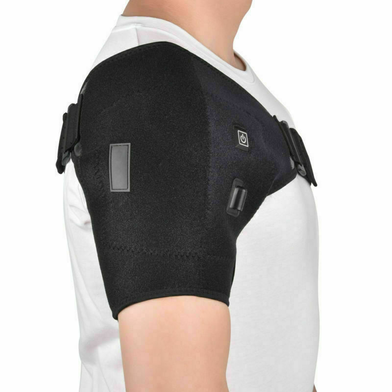 Heat Therapy Shoulder Brace Adjustable Shoulder Heating Pad for Frozen Shoulder Bursitis Tendinitis Strain Cold Support Wrap