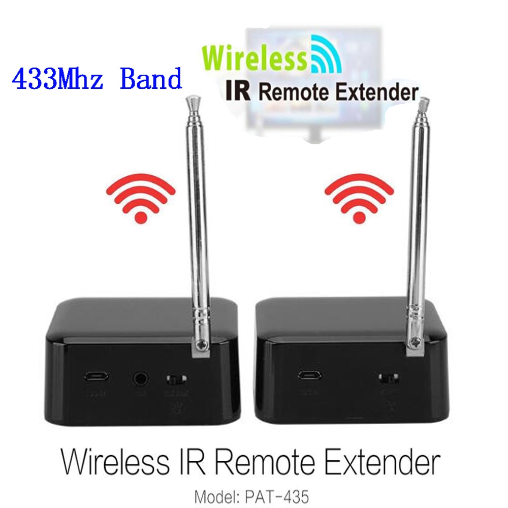 In Stock 1Pair 433Mhz Wireless Infrared IR Remote Control Extender Signal Repeater HDMI Transmitter Receiver Kit Blaster Emitter