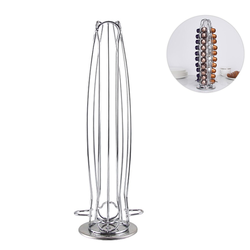 40 kuppia nespresso-kahville kapselipidike kotelot pyörivä teline kahvikapselijalusta kapselit säilytyshylly organisaatiopidike