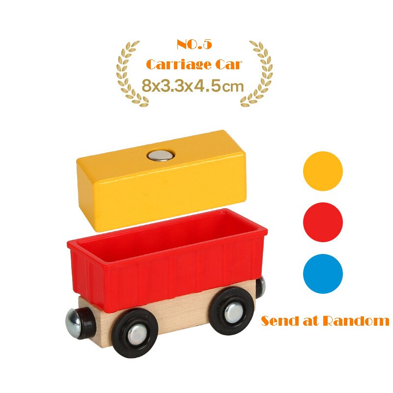 Legno Ferrovia Treno Magnetico Giocattoli di Legno Pista del Treno Accessori Elicottero Auto Camion Parti di Binari Per I Giocattoli Dei Bambini: 5