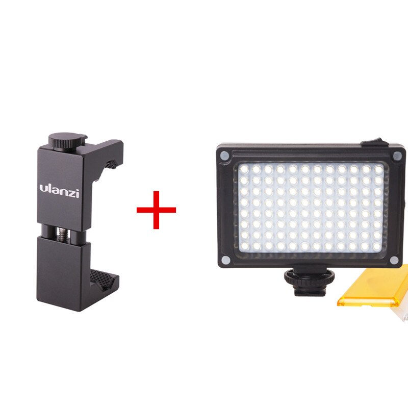 Ulanzi Smartphone Tripod Mount Aluminum Metal Universal Smart Phone Tripod Adapter Handle Grip Holder for iPhone Android: With LED Light