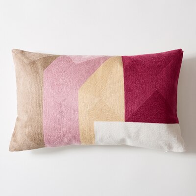 DUNXDECO Kussenhoes Taille Decoratieve Kussensloop Abstracte Artistieke Eenvoudige Geometrische Katoenen Draad Borduurwerk Beddengoed Coussin: D