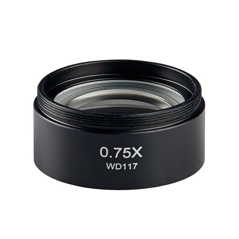 1.5x 0.3x 0.5x 0.7x 1x 2x hjelpelinse barlow objektiv  wd165 wd20 monteringsgjenger 48mm til stereomikroskop