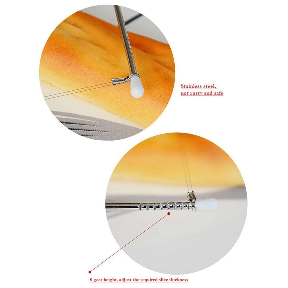 Adjustable Double Wire High Cake Cutter Slicer Cake Divider Cutting Leveller DIY Saw Shaped Cake Layer Cutter  Baking Accessory